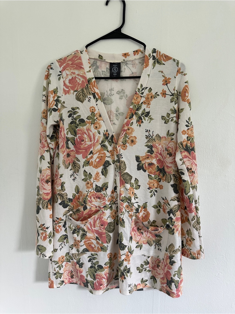 Agnes and Dora Floral Button-Front Cardigan
